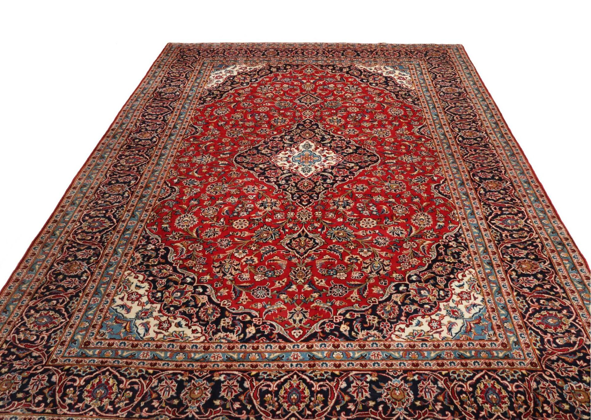 Handgeknüpfter Kashan Perserteppich, 244 × 349 cm, Wolle