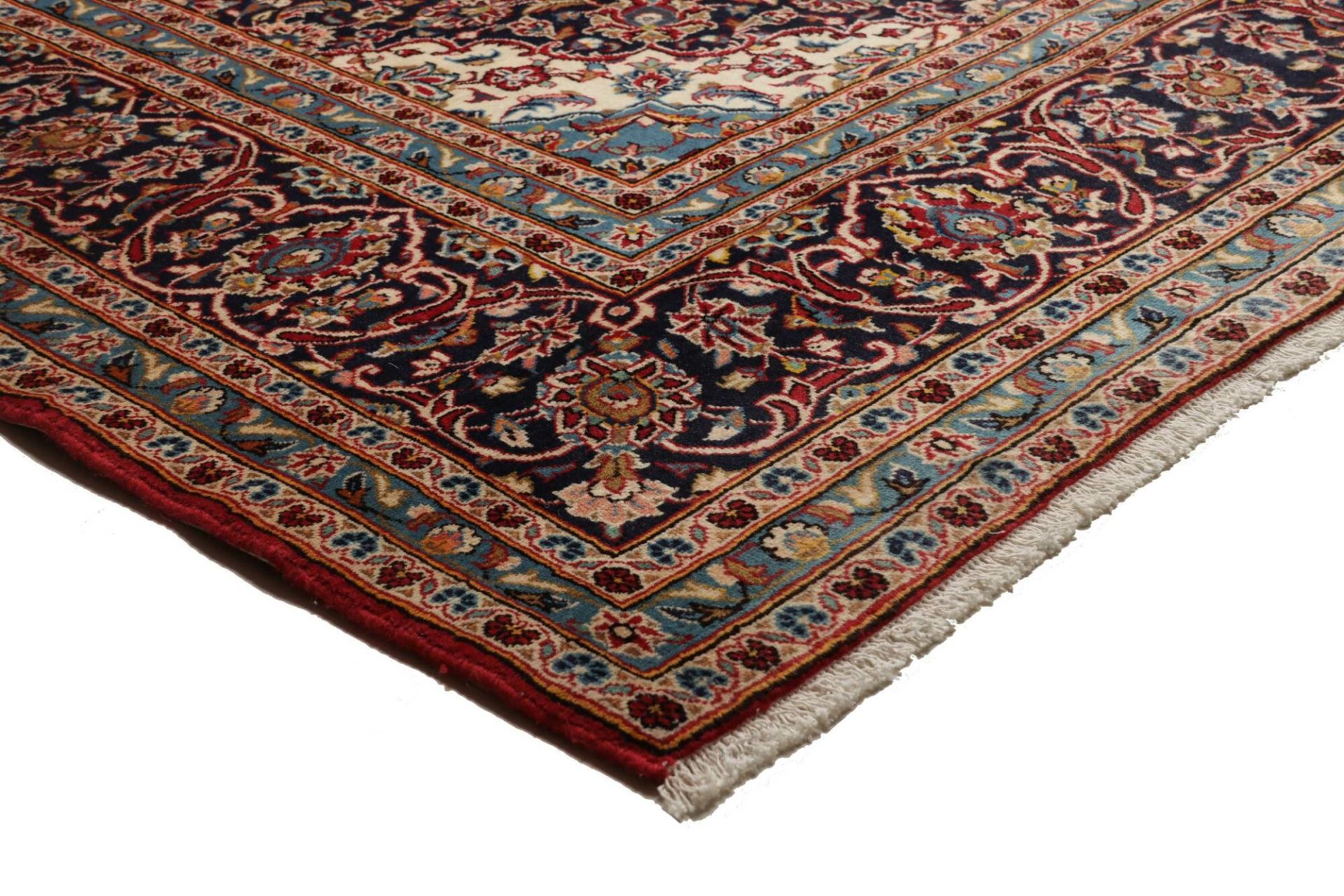 Handgeknüpfter Kashan Perserteppich, 244 × 349 cm, Wolle