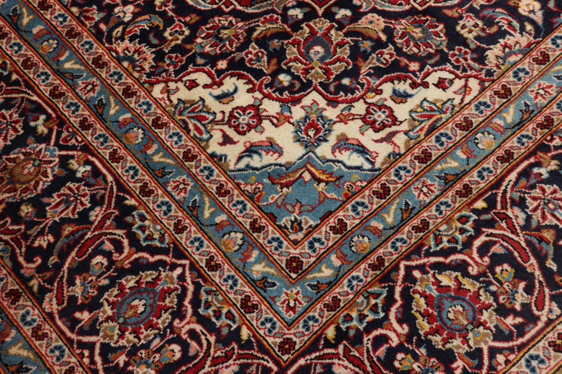 Handgeknüpfter Kashan Perserteppich, 244 × 349 cm, Wolle