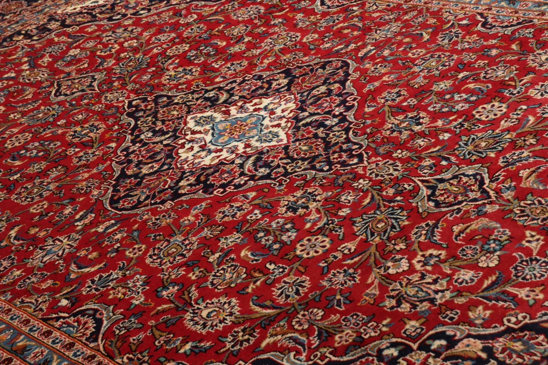 Handgeknüpfter Kashan Perserteppich, 244 × 349 cm, Wolle