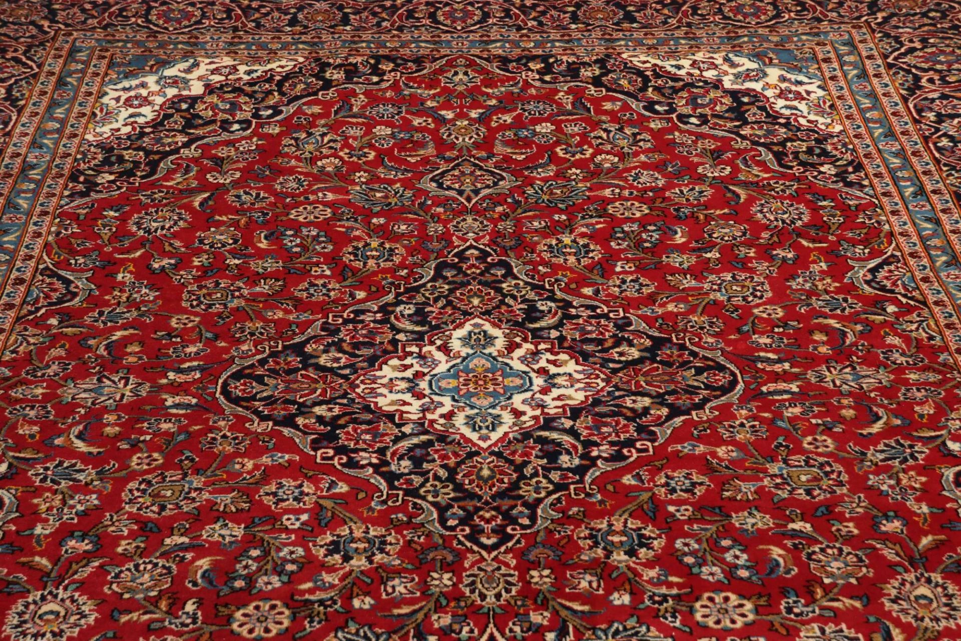 Handgeknüpfter Kashan Perserteppich, 244 × 349 cm, Wolle