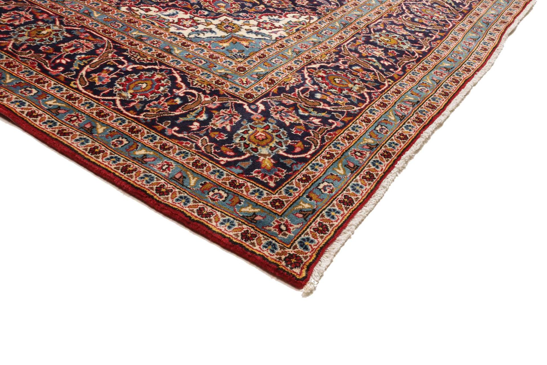Handgeknüpfter Kashan Perserteppich, 251 × 369 cm, Wolle