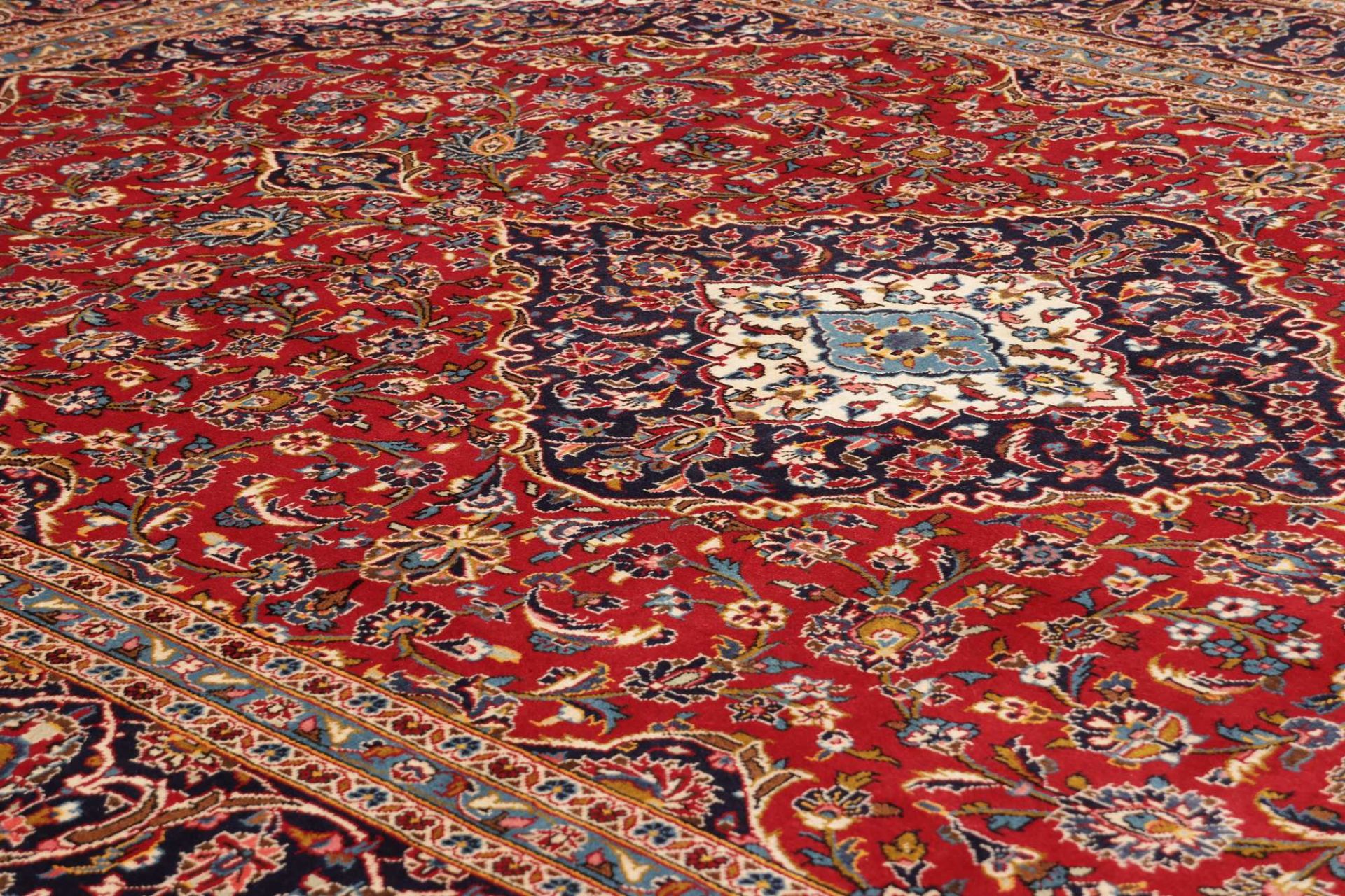Handgeknüpfter Kashan Perserteppich, 251 × 369 cm, Wolle