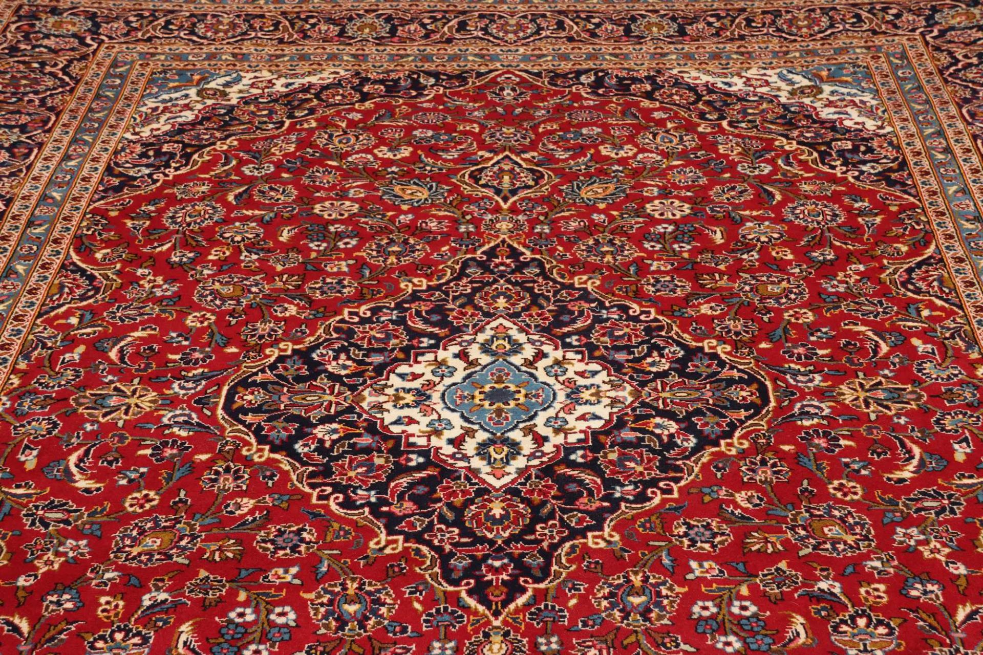 Handgeknüpfter Kashan Perserteppich, 251 × 369 cm, Wolle