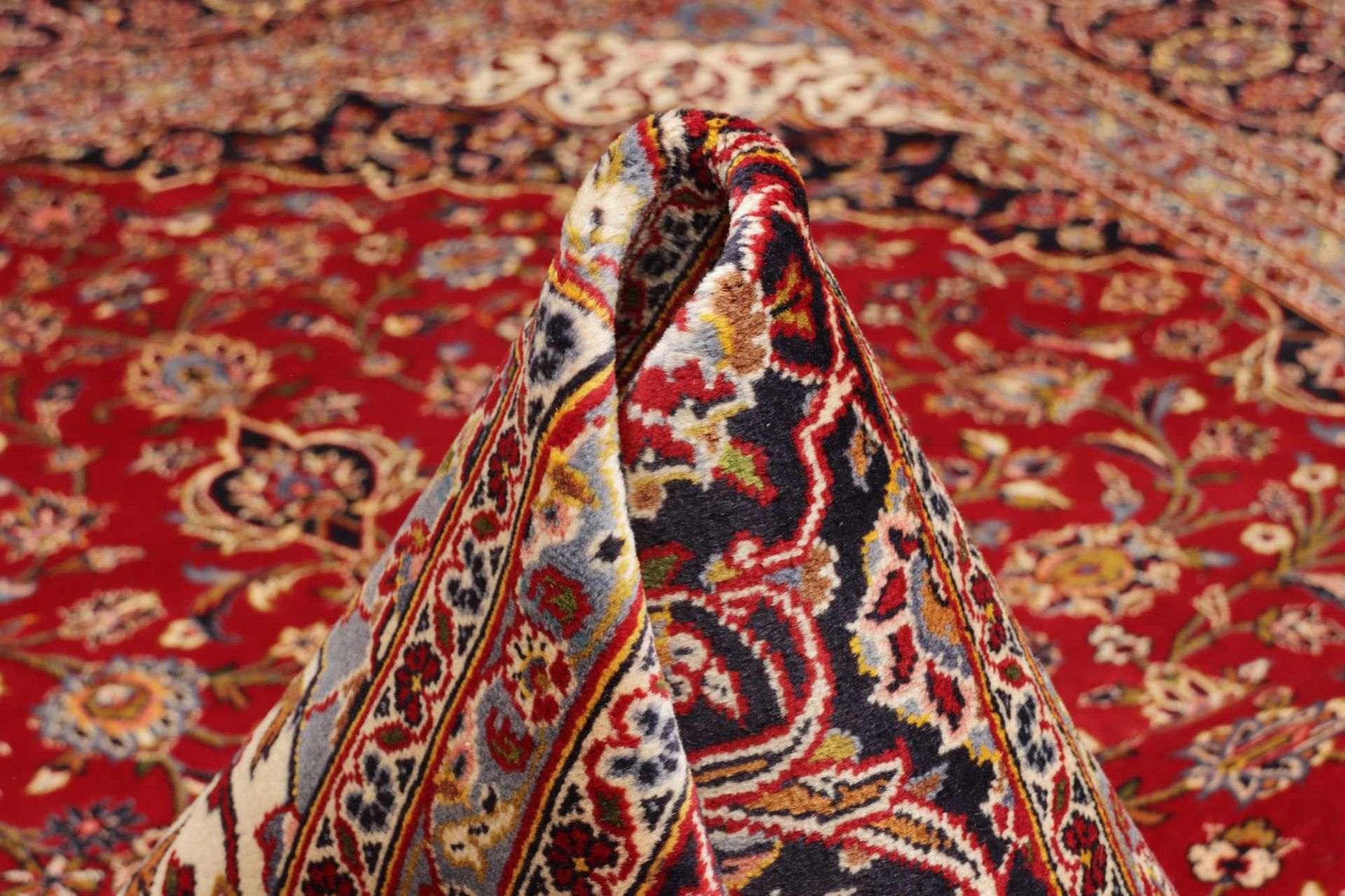 Handgeknüpfter Kashan Perserteppich, 251 × 369 cm, Wolle