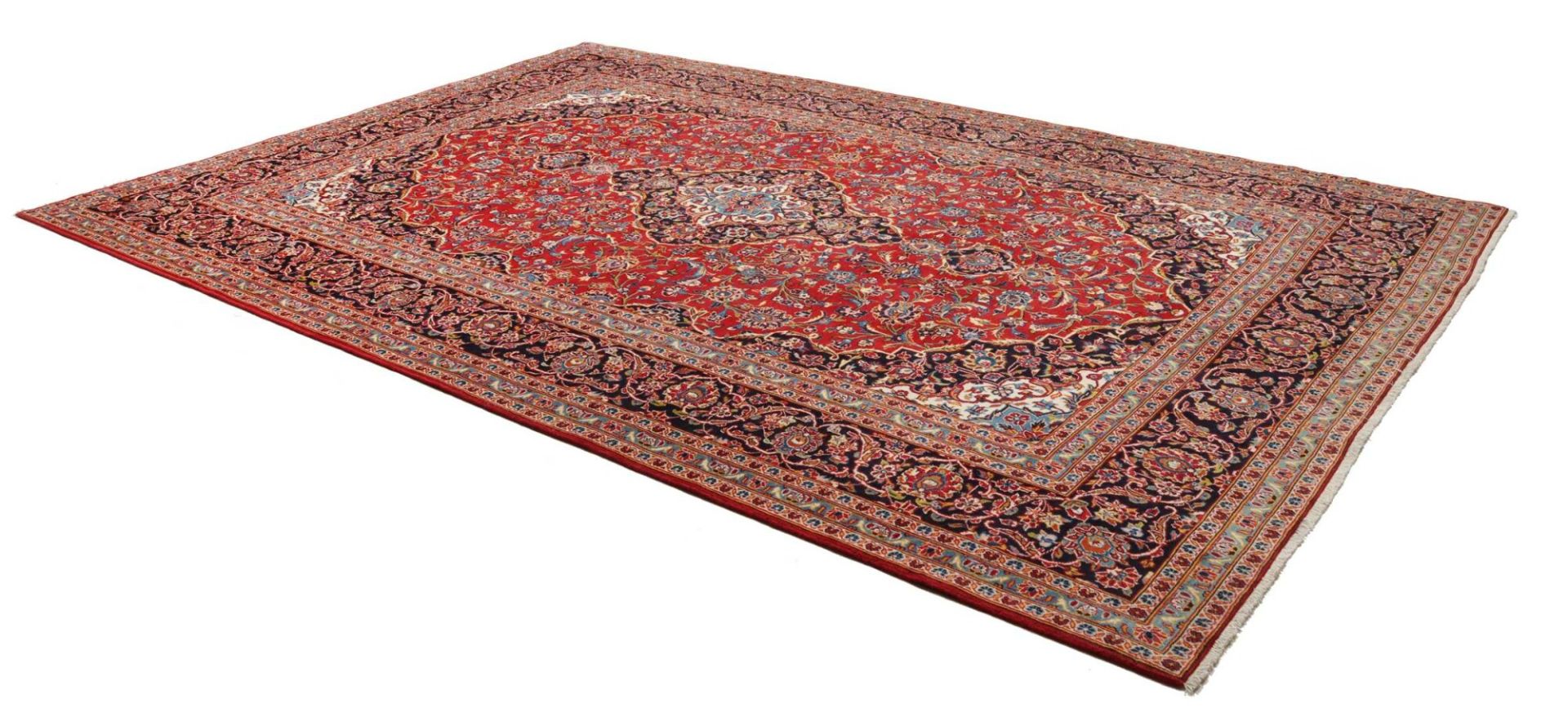 Handgeknüpfter Kashan Perserteppich 251 × 367 cm