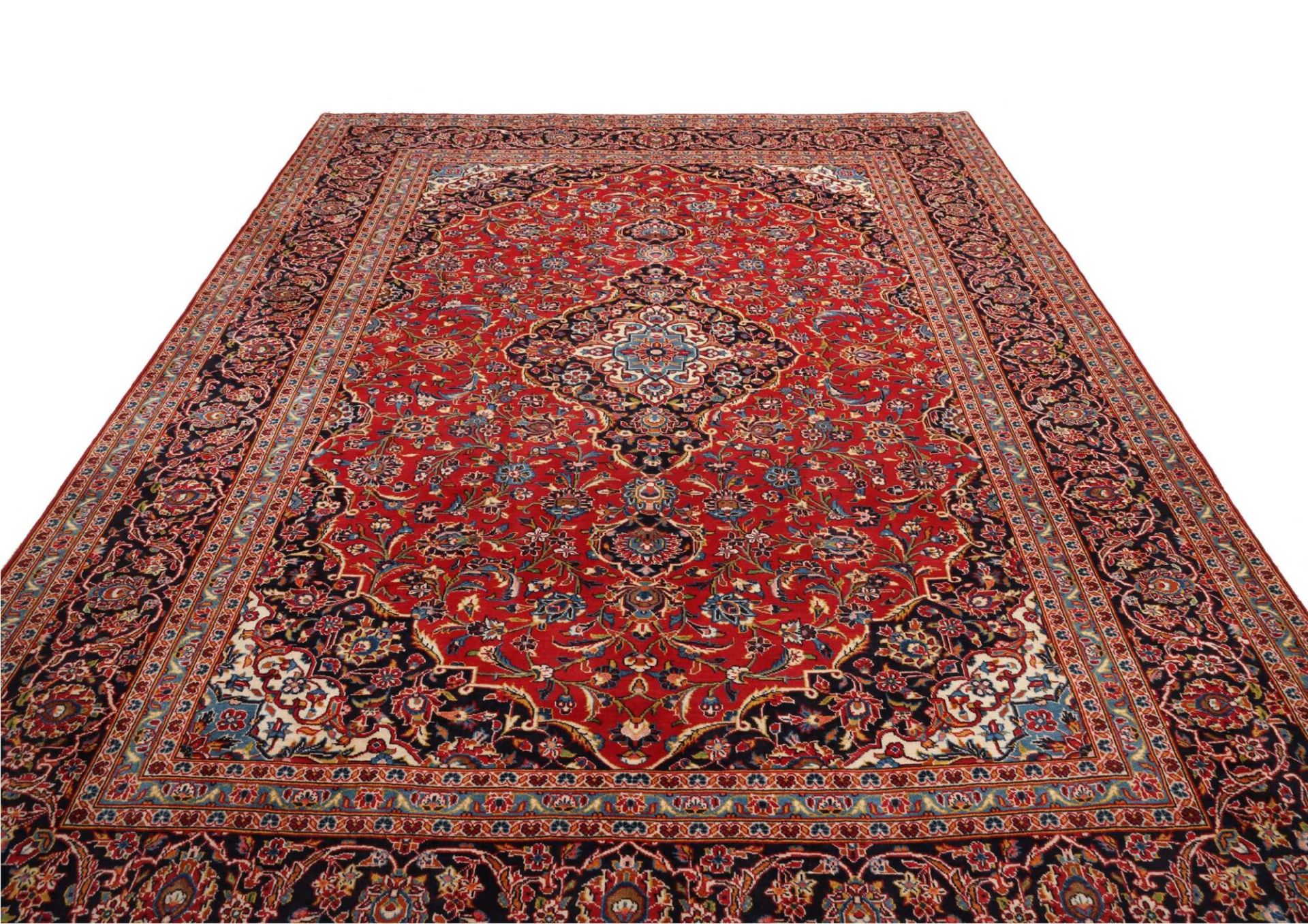 Handgeknüpfter Kashan Perserteppich 251 × 367 cm