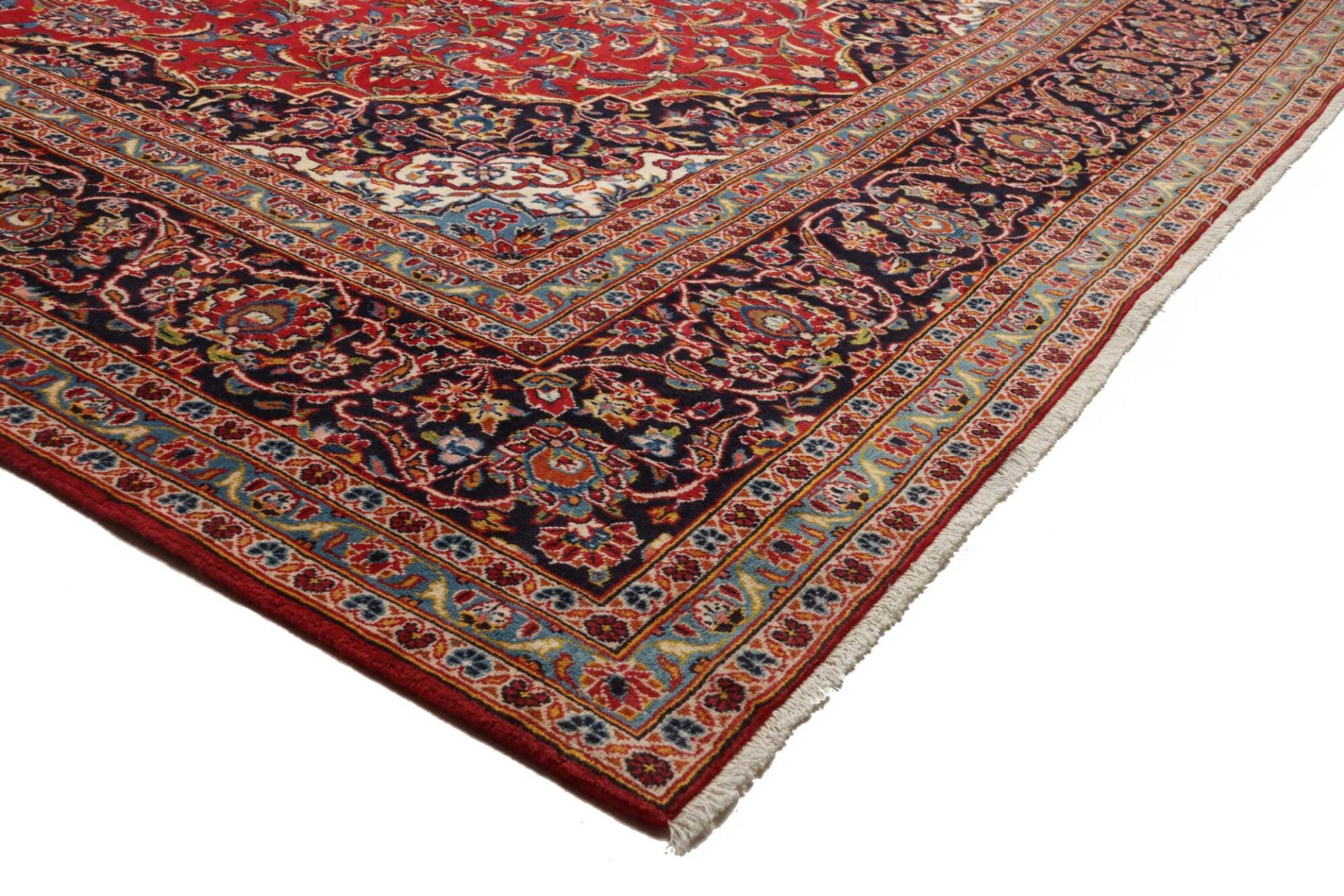 Handgeknüpfter Kashan Perserteppich 251 × 367 cm