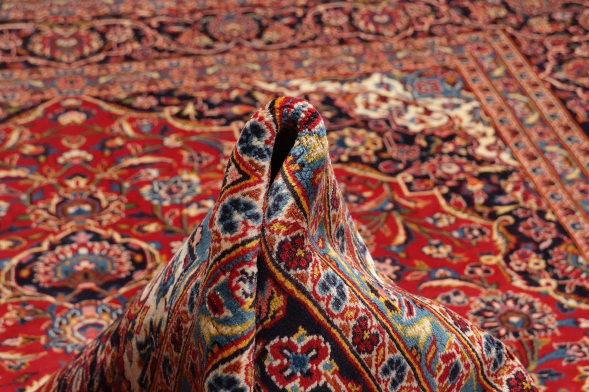 Handgeknüpfter Kashan Perserteppich 251 × 367 cm