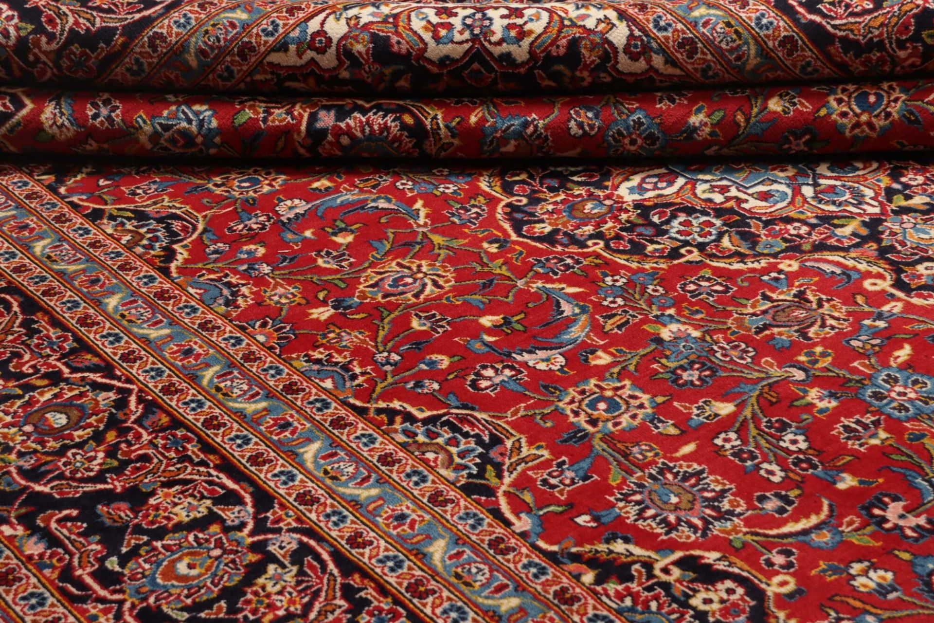 Handgeknüpfter Kashan Perserteppich 251 × 367 cm