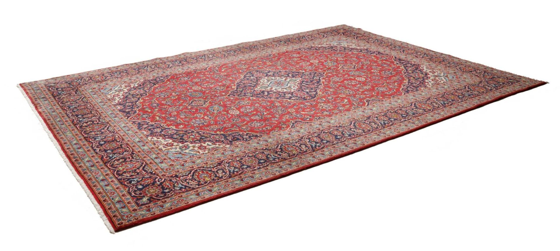 Handgeknüpfter Kashan Perserteppich 243 × 342 cm