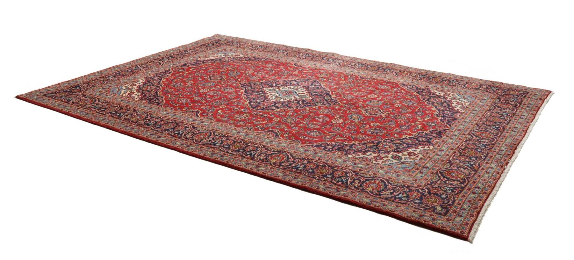 Handgeknüpfter Kashan Perserteppich 243 × 342 cm
