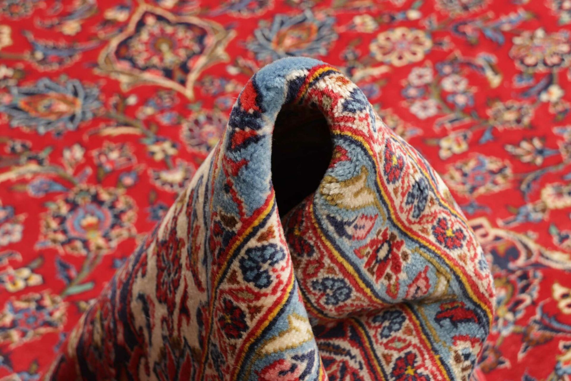 Handgeknüpfter Kashan Perserteppich 243 × 342 cm