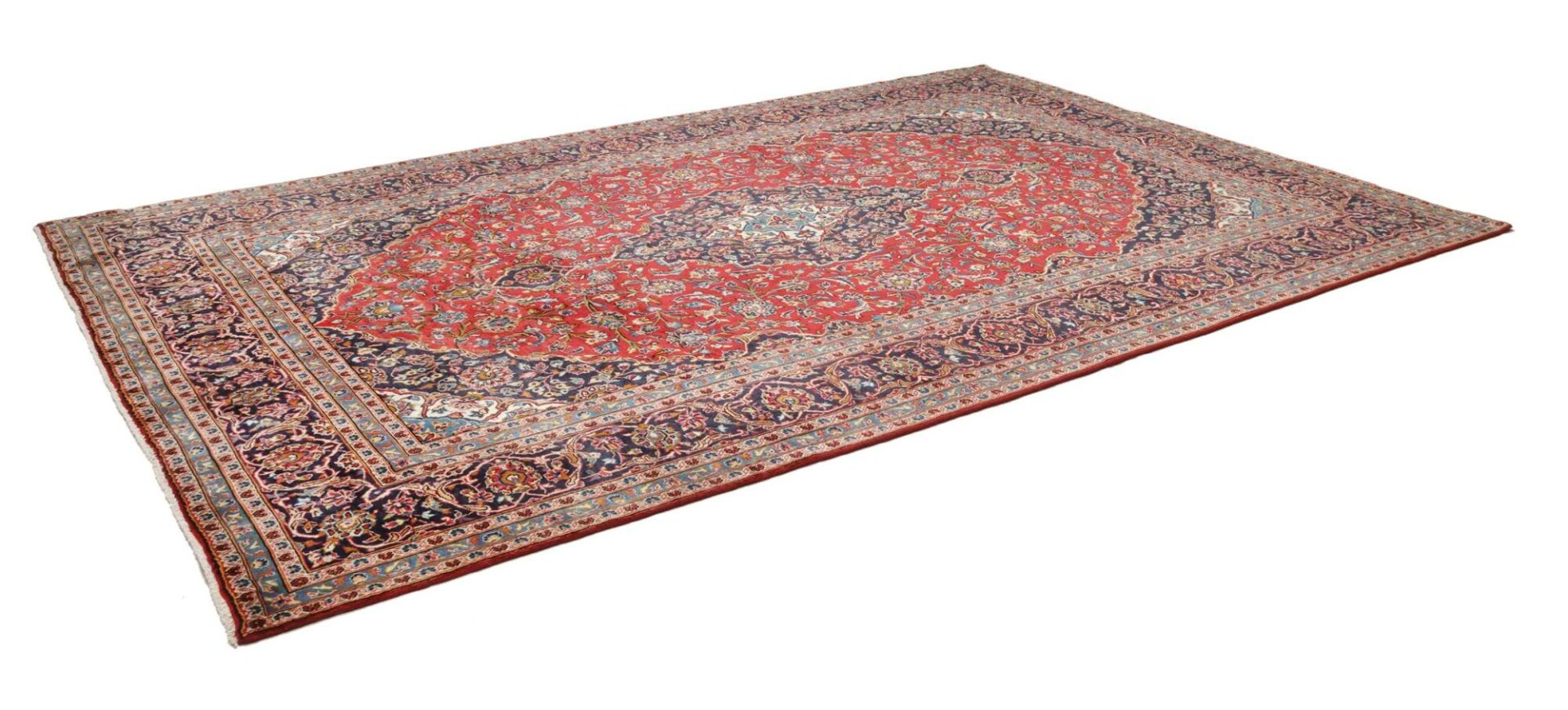 Handgeknüpfter Kashan Perserteppich 248 × 374 cm