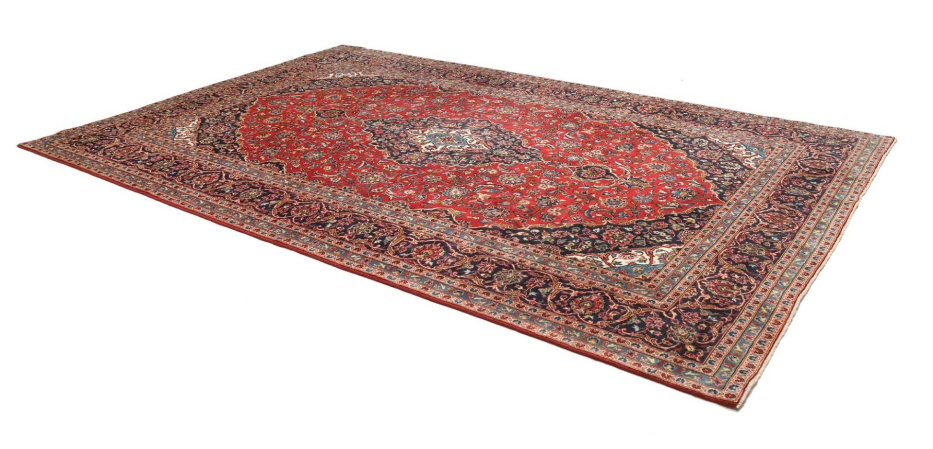 Handgeknüpfter Kashan Perserteppich 248 × 374 cm