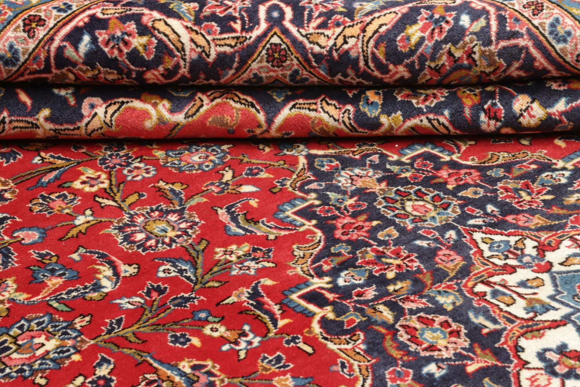 Handgeknüpfter Kashan Perserteppich 248 × 374 cm