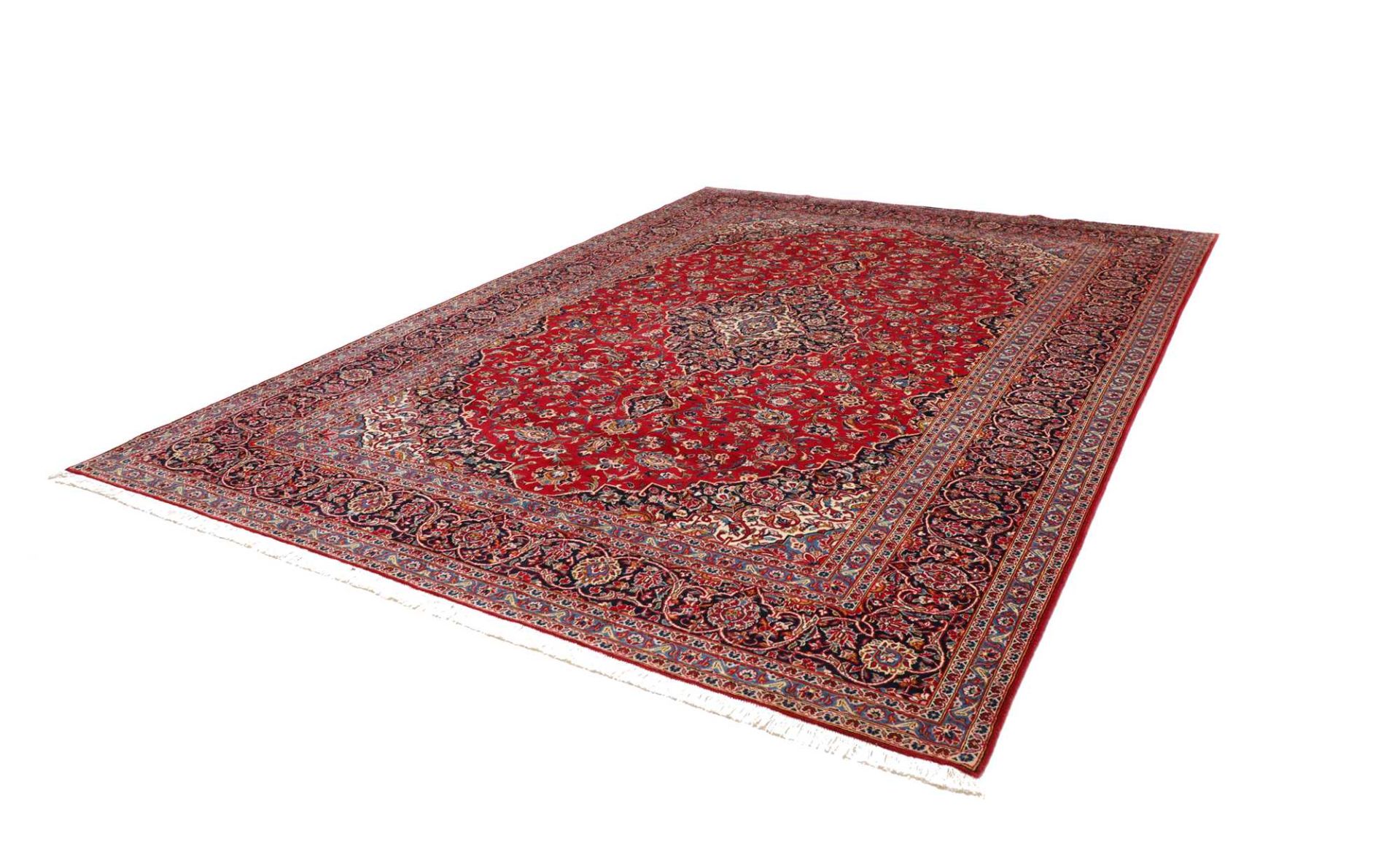 Handgeknüpfter Kashan Perserteppich, 271 × 374 cm, Wolle