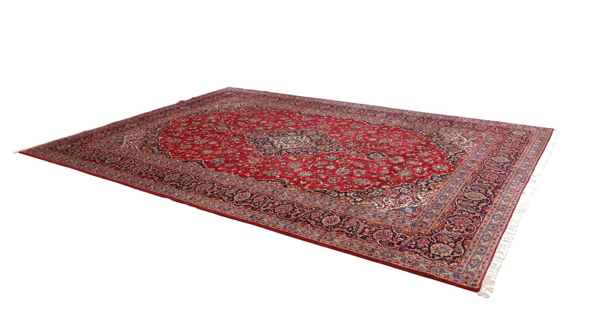 Handgeknüpfter Kashan Perserteppich, 271 × 374 cm, Wolle
