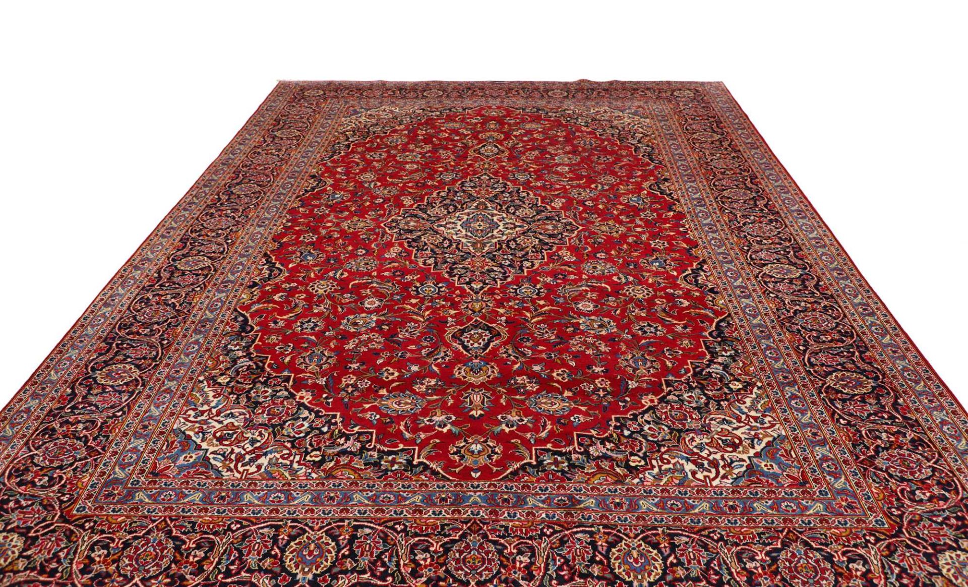 Handgeknüpfter Kashan Perserteppich, 271 × 374 cm, Wolle