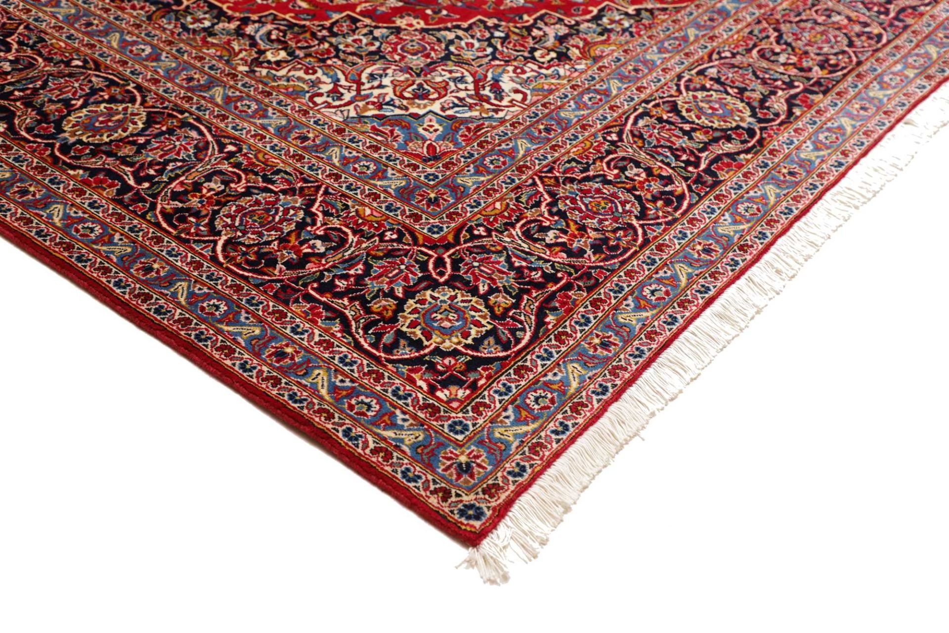 Handgeknüpfter Kashan Perserteppich, 271 × 374 cm, Wolle