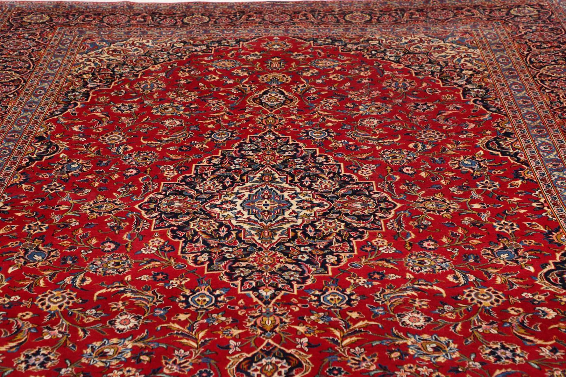 Handgeknüpfter Kashan Perserteppich, 271 × 374 cm, Wolle