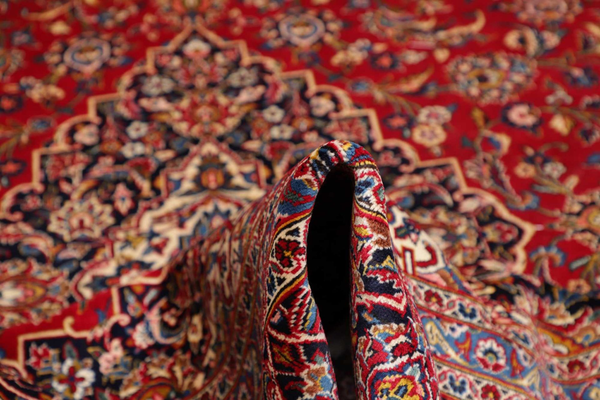 Handgeknüpfter Kashan Perserteppich, 271 × 374 cm, Wolle