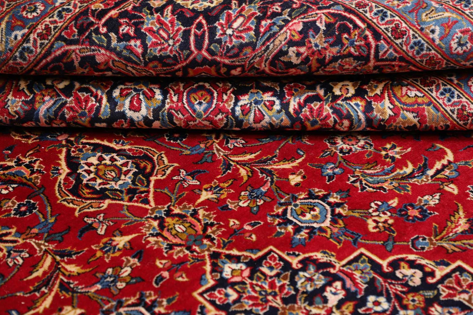 Handgeknüpfter Kashan Perserteppich, 271 × 374 cm, Wolle