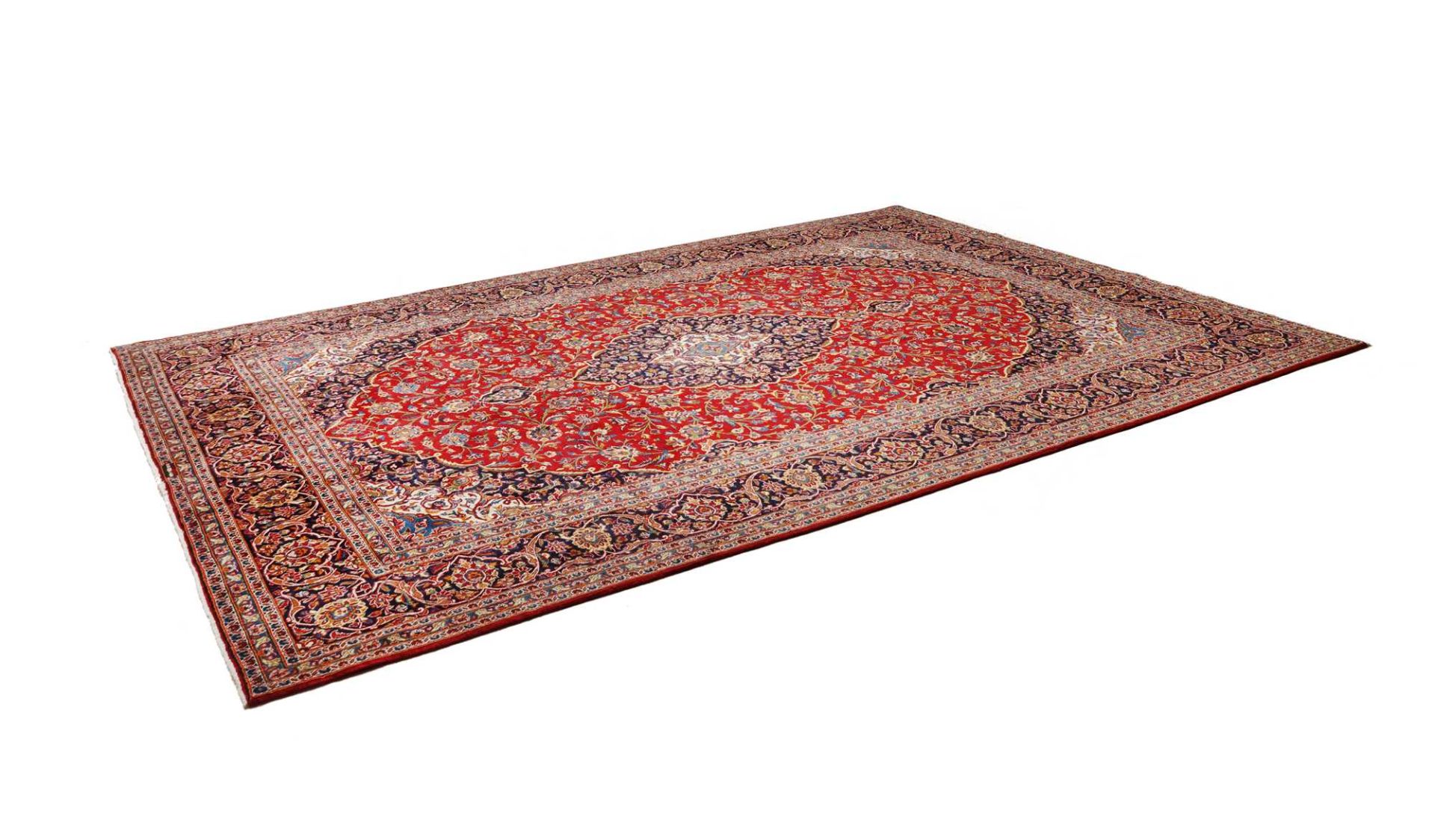 Handgeknüpfter Kashan Perserteppich 256 × 357 cm