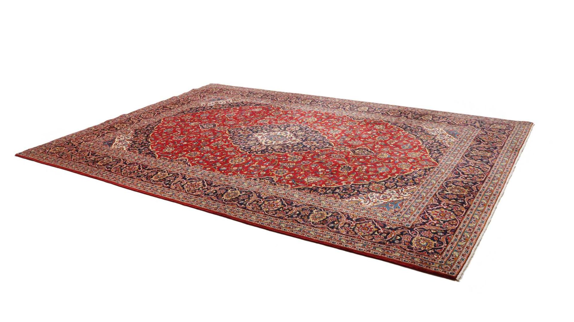 Handgeknüpfter Kashan Perserteppich 256 × 357 cm