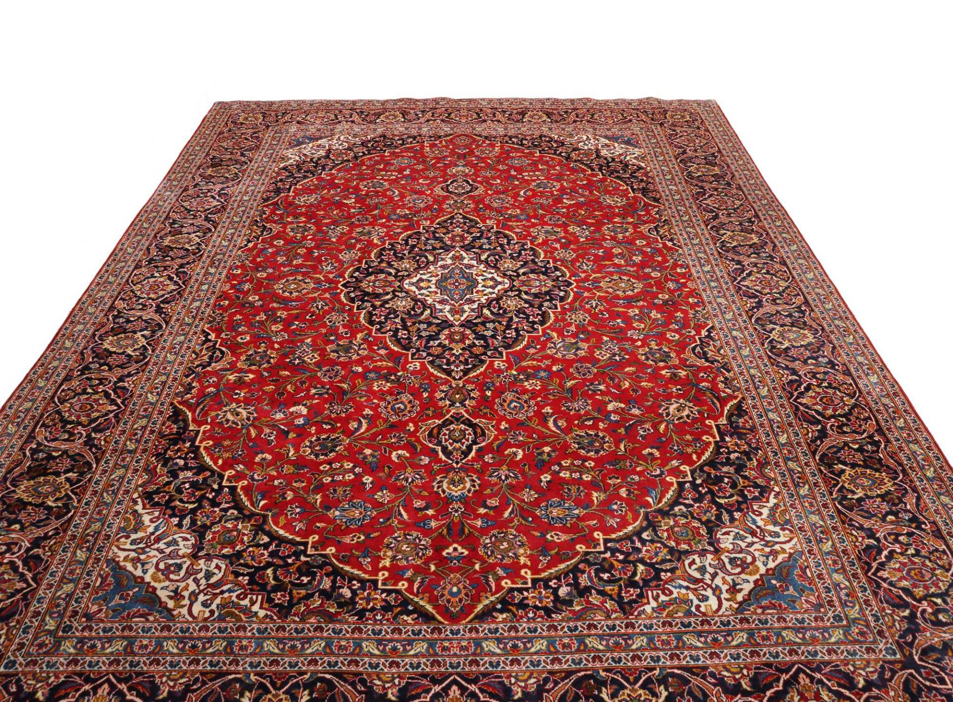 Handgeknüpfter Kashan Perserteppich 256 × 357 cm