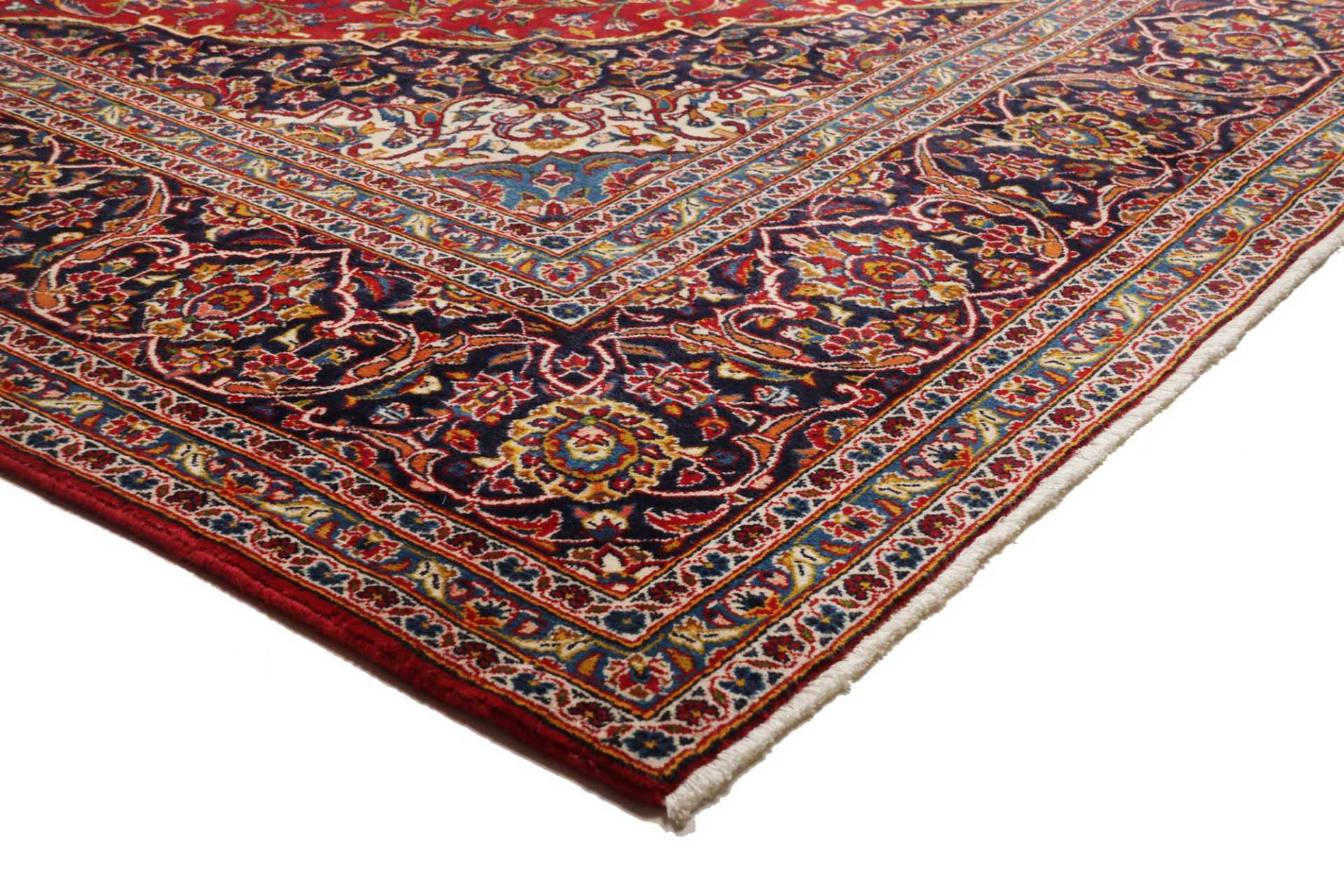 Handgeknüpfter Kashan Perserteppich 256 × 357 cm