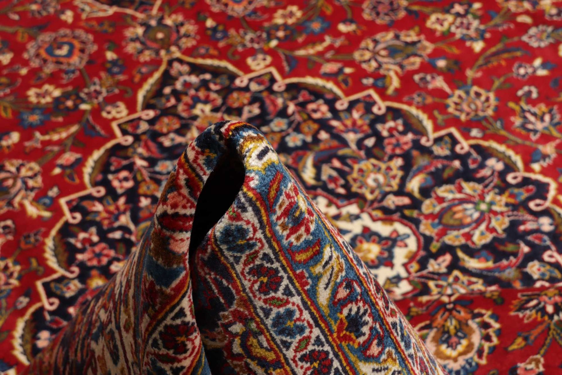 Handgeknüpfter Kashan Perserteppich 256 × 357 cm
