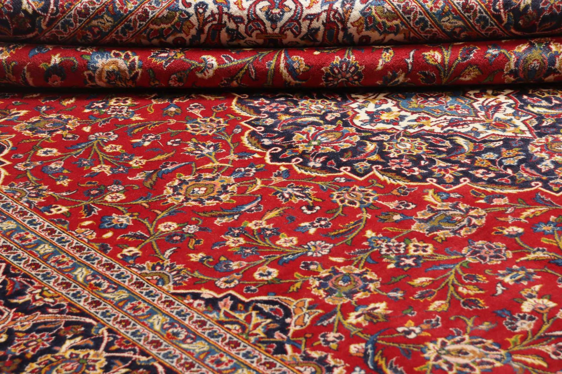 Handgeknüpfter Kashan Perserteppich 256 × 357 cm