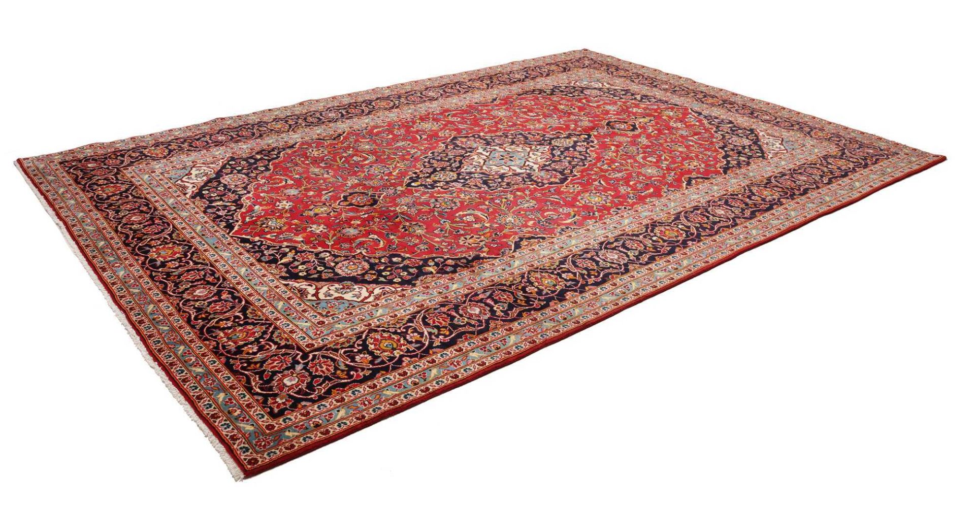 Kashan Perserteppich 251 × 359 cm aus Wolle, handgeknüpft