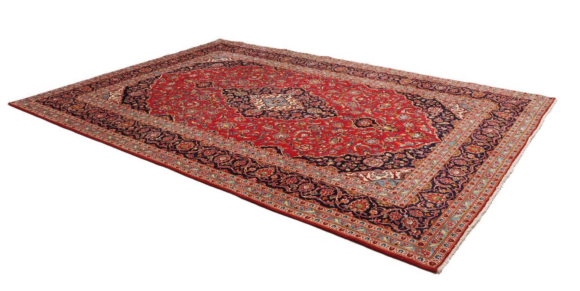 Kashan Perserteppich 251 × 359 cm aus Wolle, handgeknüpft