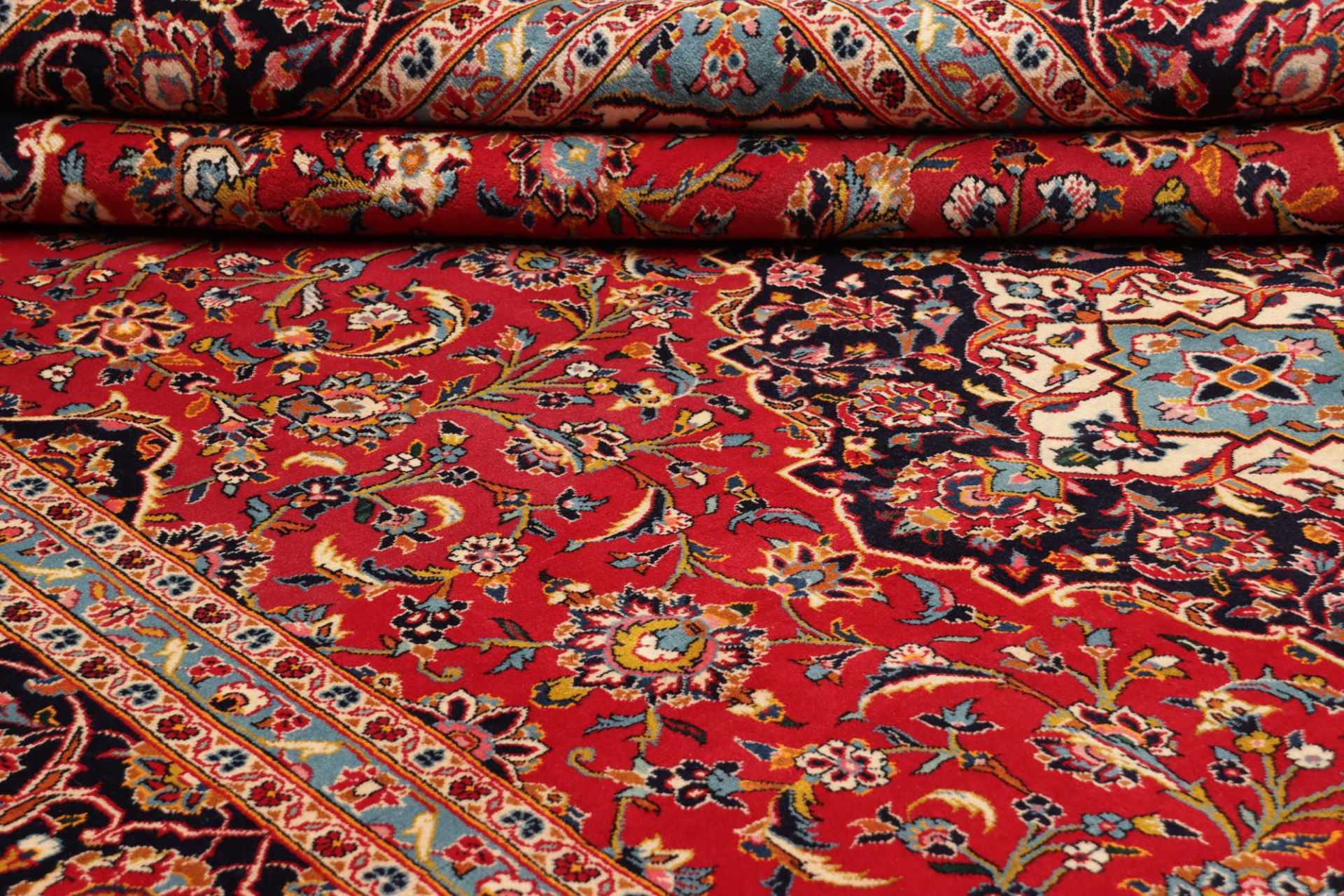 Kashan Perserteppich 251 × 359 cm aus Wolle, handgeknüpft