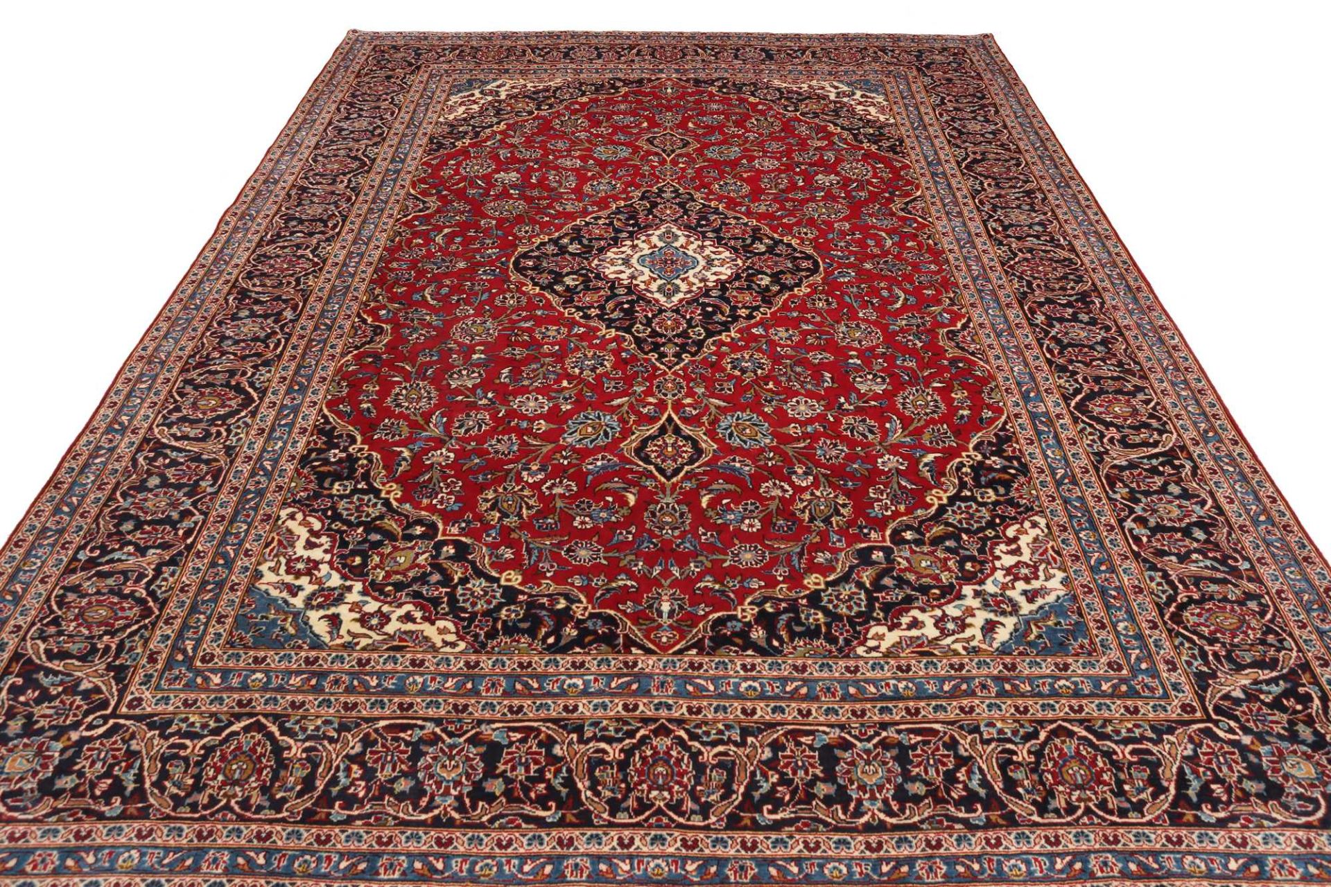 Handgeknüpfter Kashan Perserteppich, 248 × 353 cm, Wolle