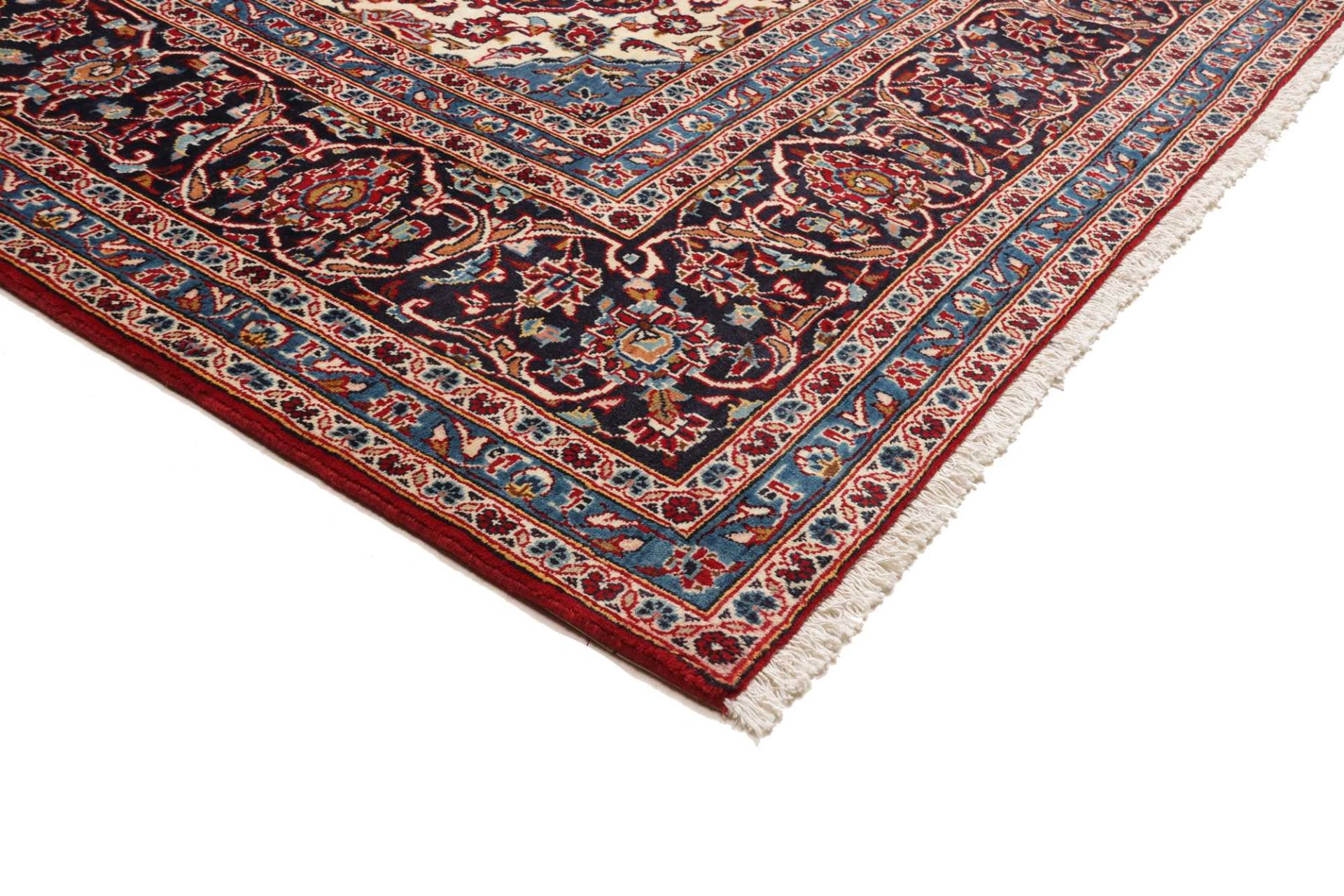 Handgeknüpfter Kashan Perserteppich, 248 × 353 cm, Wolle