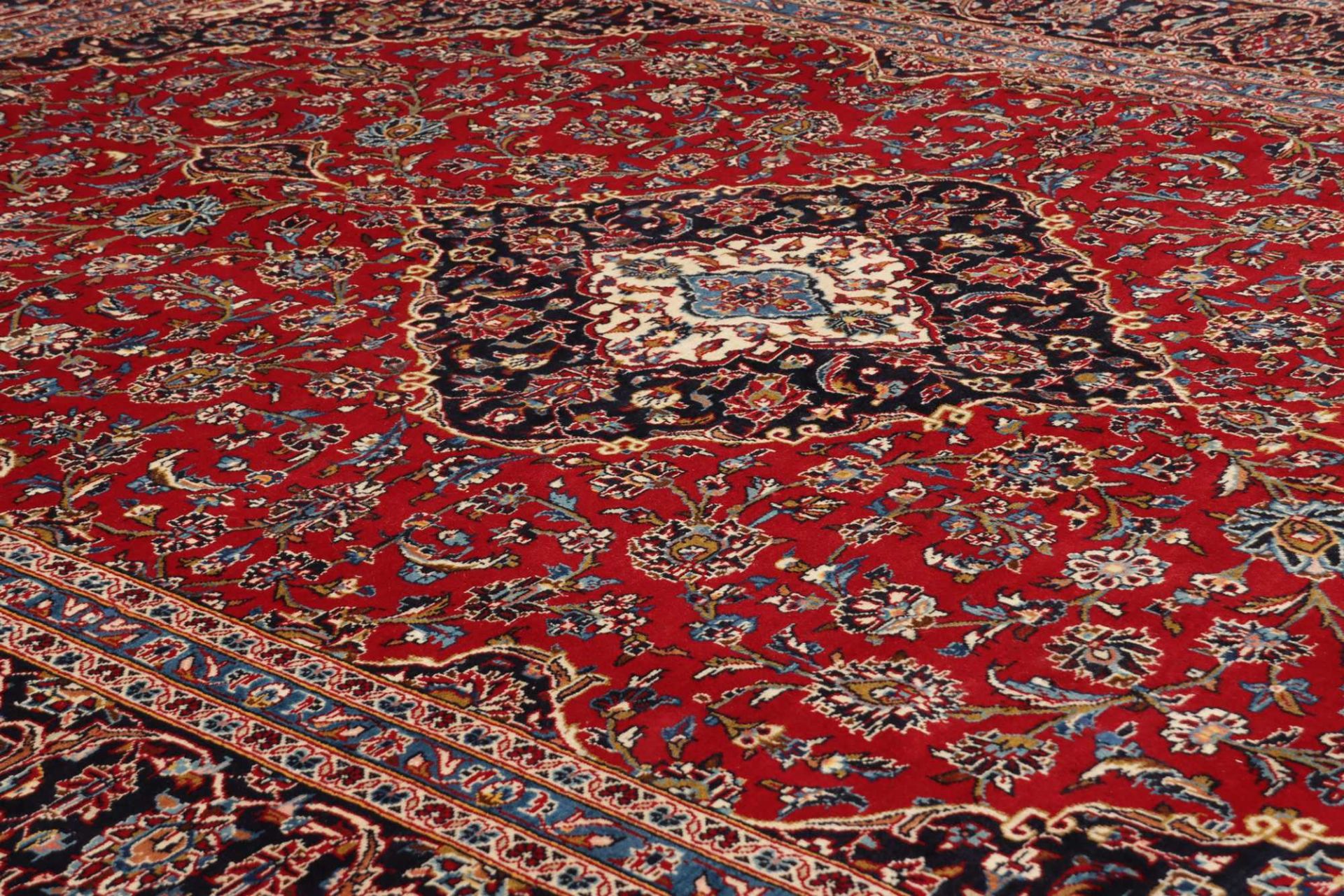 Handgeknüpfter Kashan Perserteppich, 248 × 353 cm, Wolle