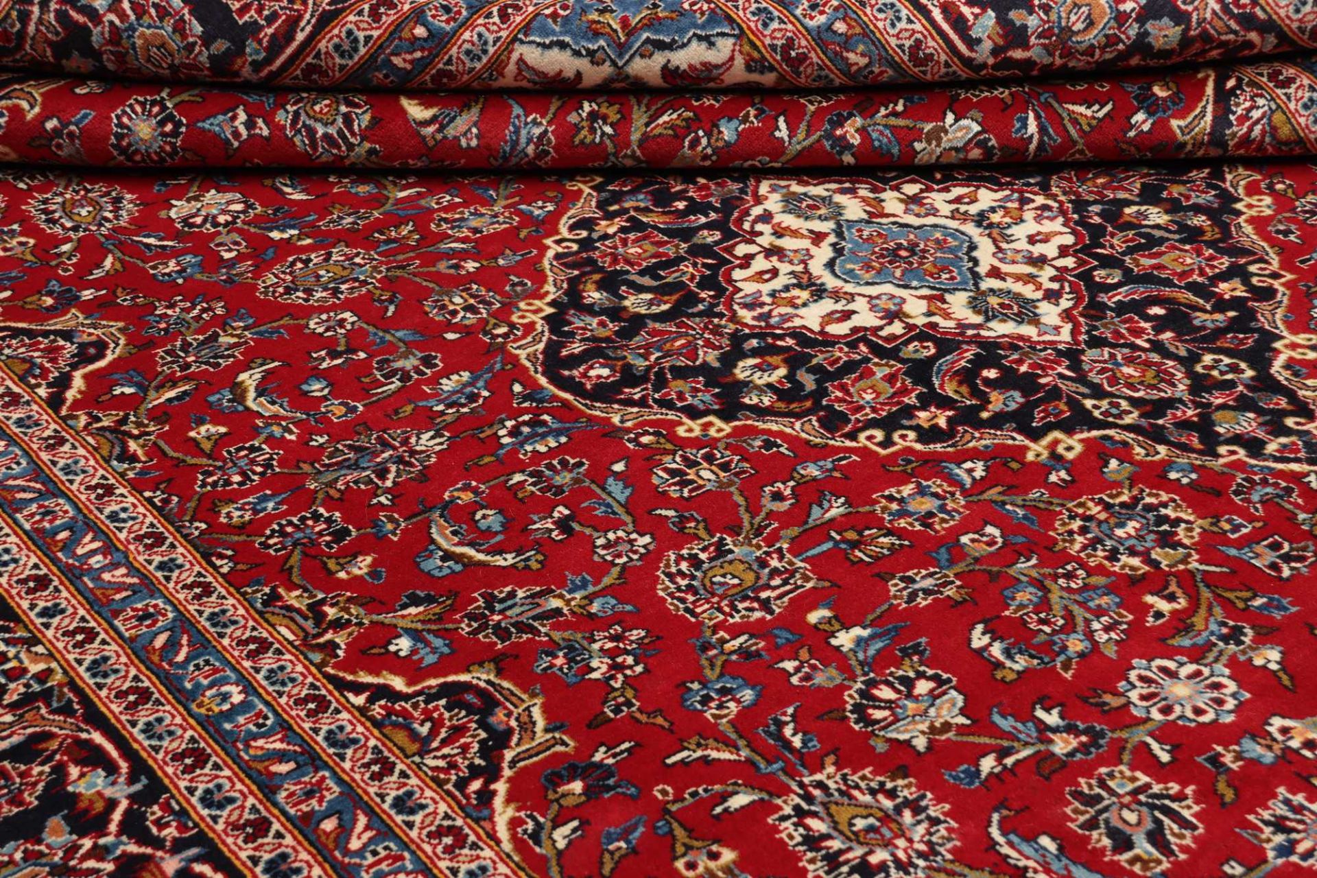 Handgeknüpfter Kashan Perserteppich, 248 × 353 cm, Wolle