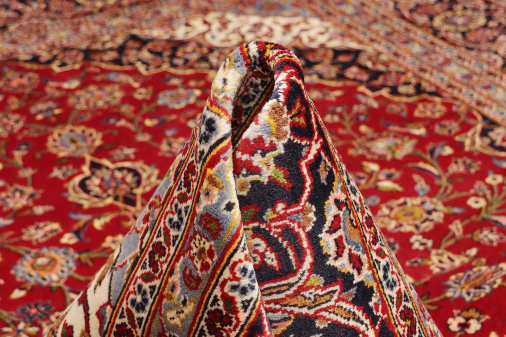 Handgeknüpfter Kashan Perserteppich, 248 × 353 cm, Wolle