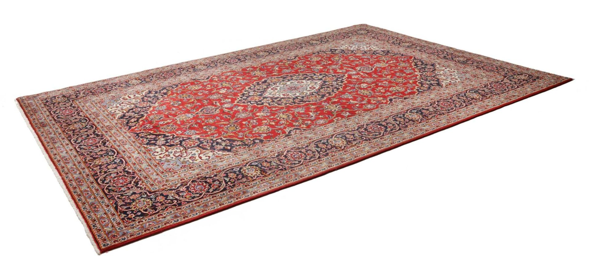 Handgeknüpfter Kashan Perserteppich 245 × 351 cm