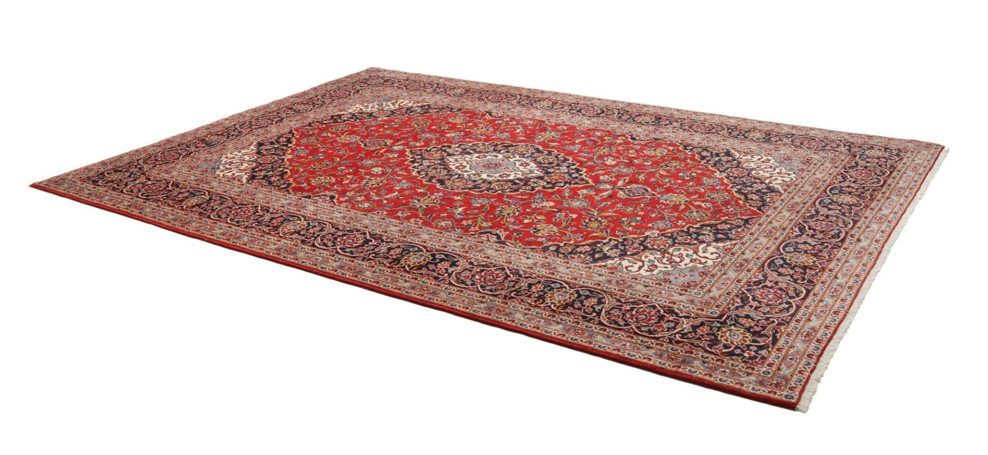 Handgeknüpfter Kashan Perserteppich 245 × 351 cm