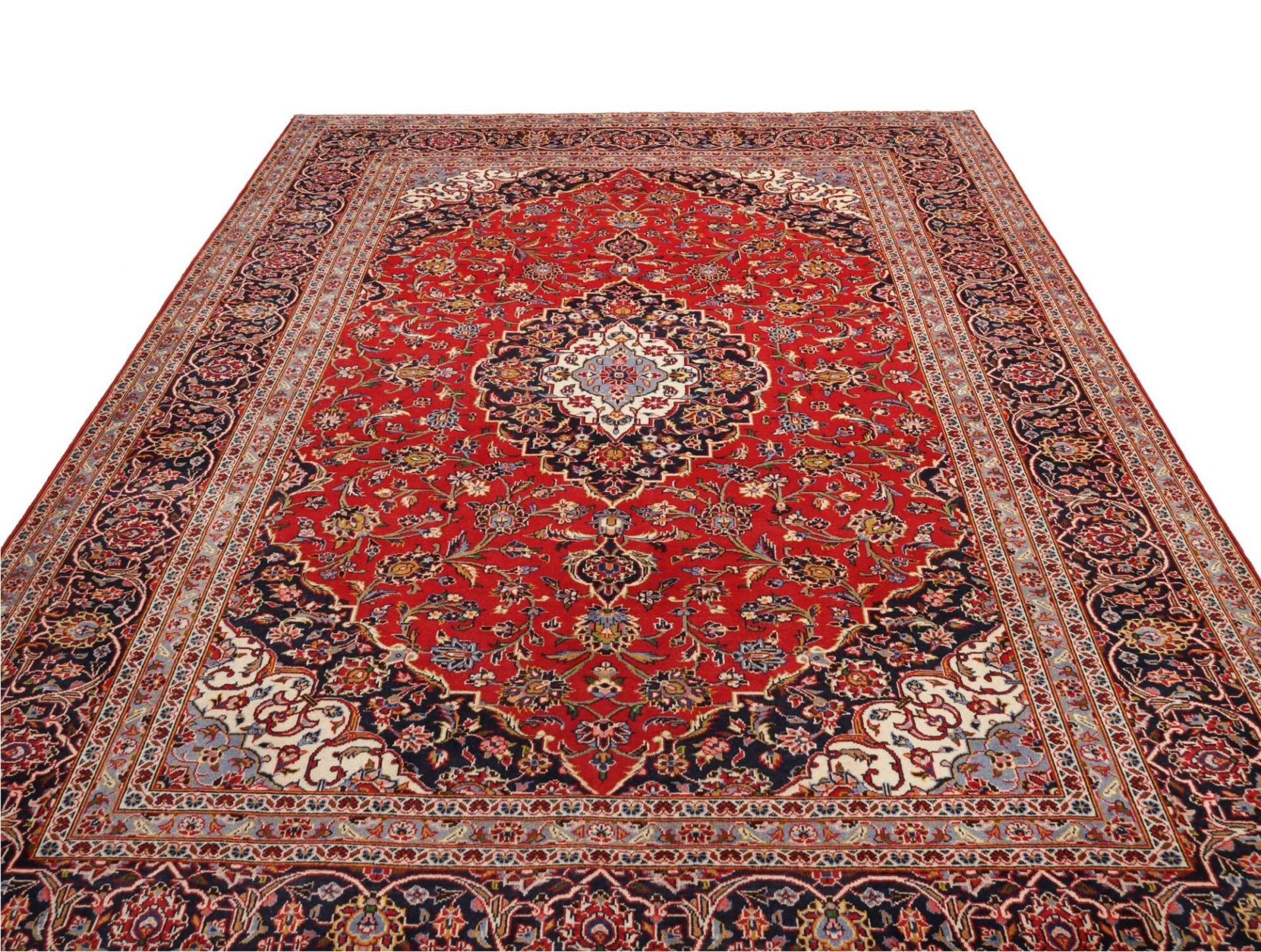 Handgeknüpfter Kashan Perserteppich 245 × 351 cm