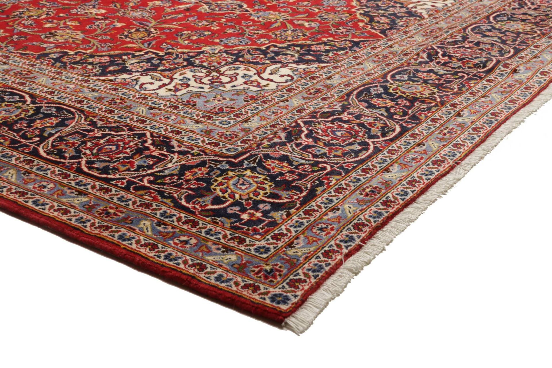 Handgeknüpfter Kashan Perserteppich 245 × 351 cm