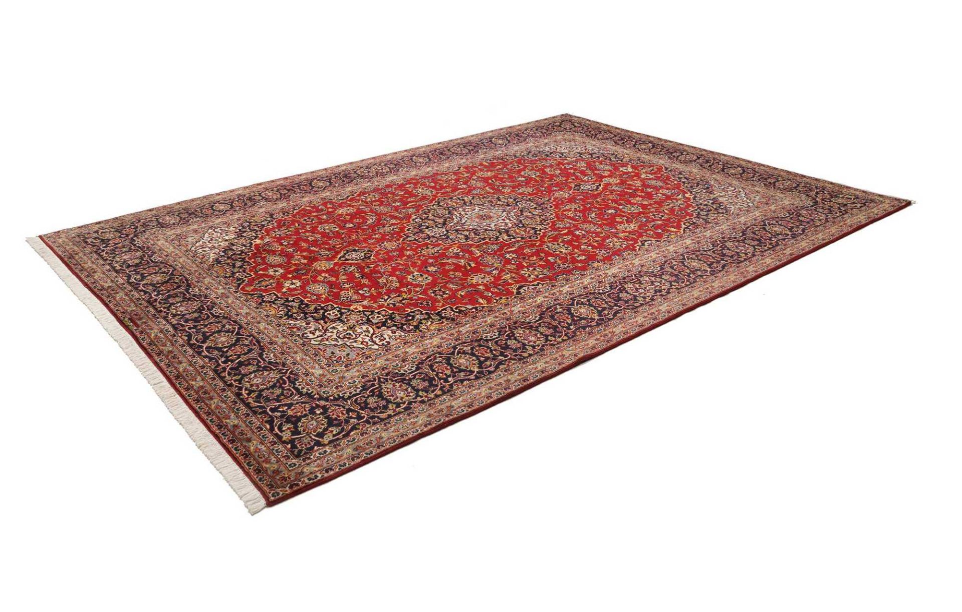 Handgeknüpfter Kashan Perserteppich, 251 × 354 cm, Wolle