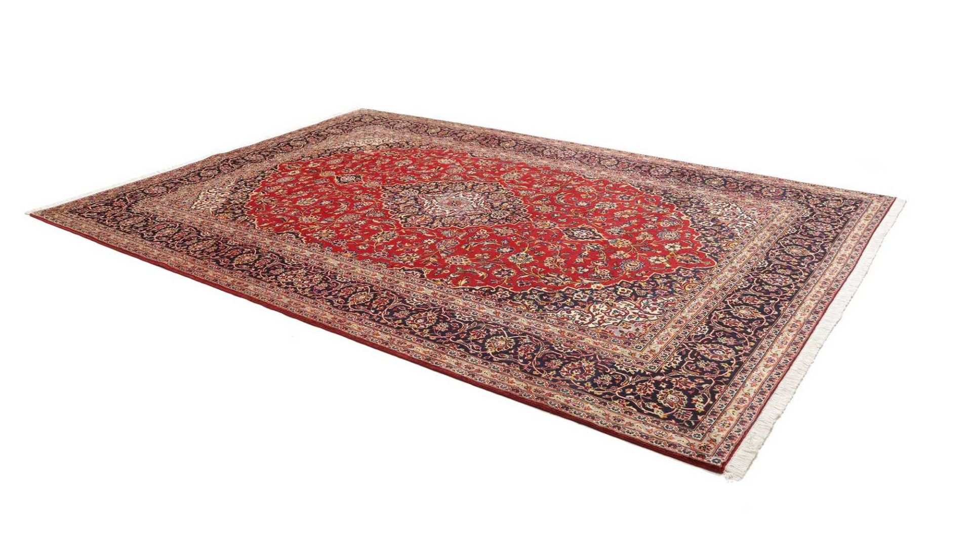 Handgeknüpfter Kashan Perserteppich, 251 × 354 cm, Wolle
