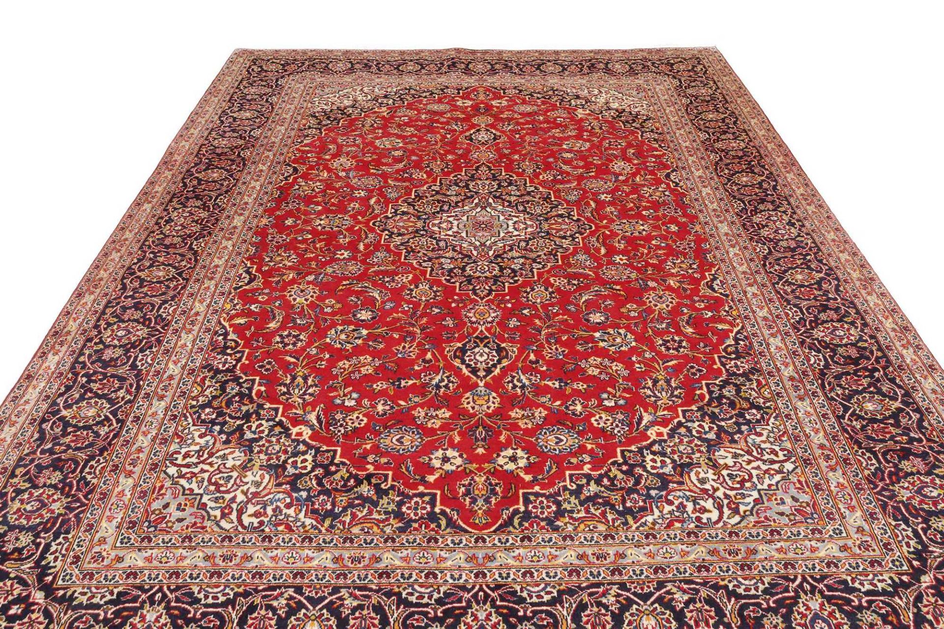 Handgeknüpfter Kashan Perserteppich, 251 × 354 cm, Wolle