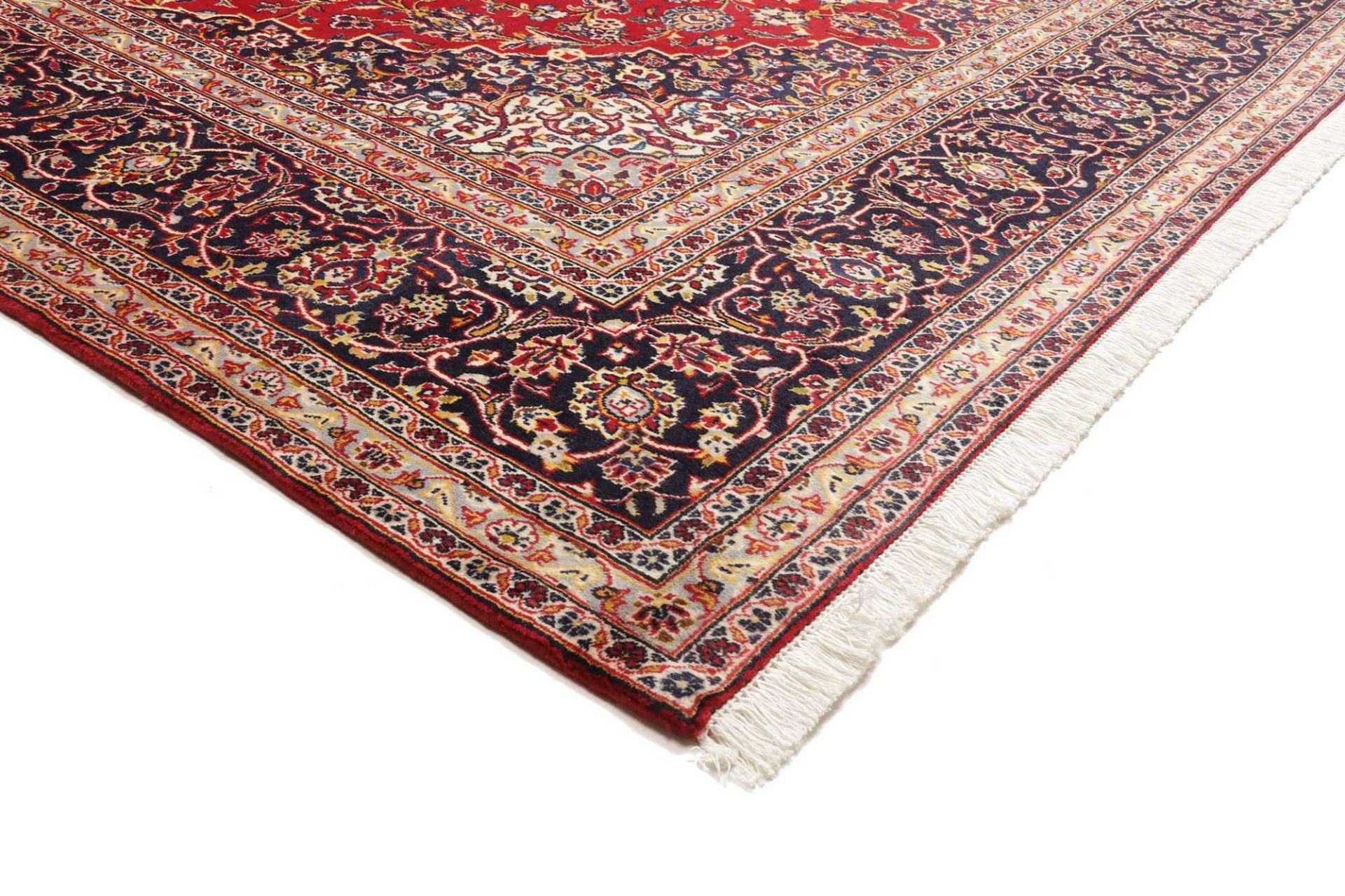 Handgeknüpfter Kashan Perserteppich, 251 × 354 cm, Wolle