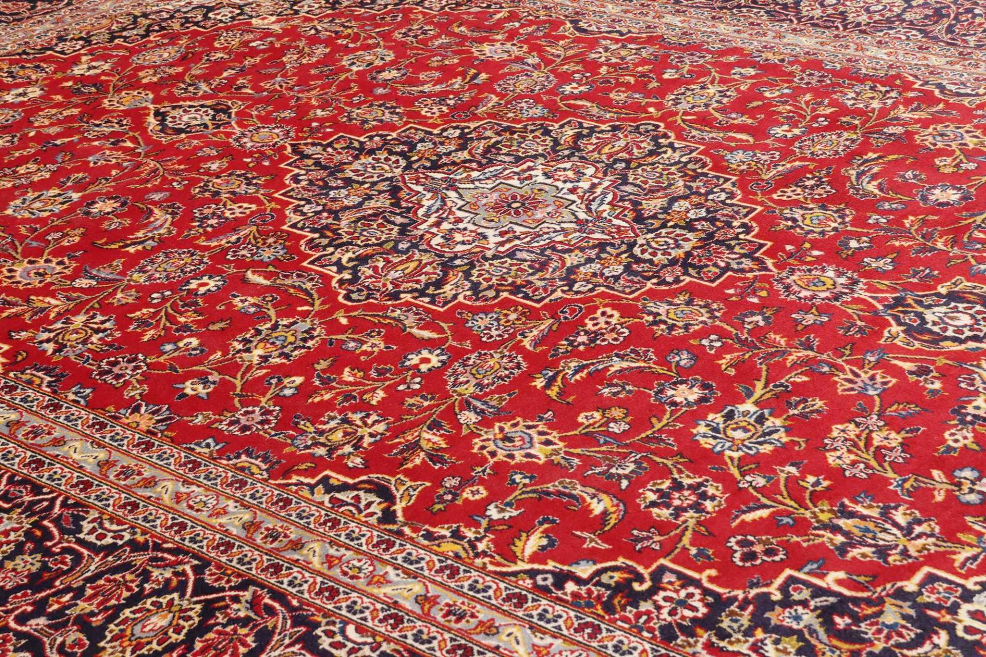 Handgeknüpfter Kashan Perserteppich, 251 × 354 cm, Wolle